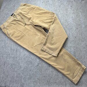 Todd Snyder Corduroy Weekend Pants Men 2XL x 29" Beige  Elastic Waist Stretch
